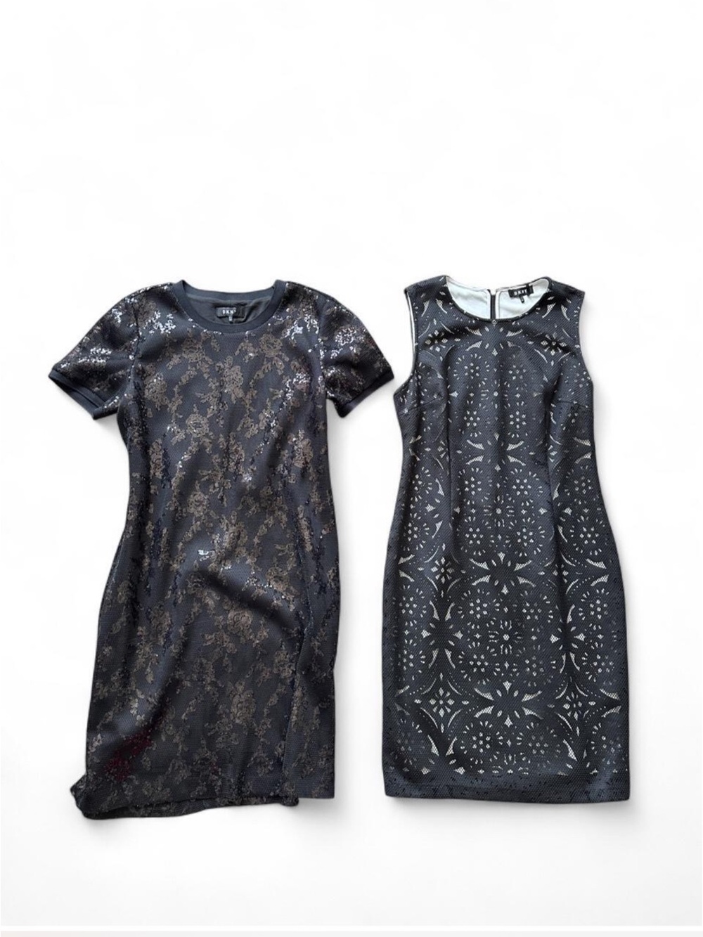 Women’s size medium dkny Black & white floral print dress bundle #floral #bundle